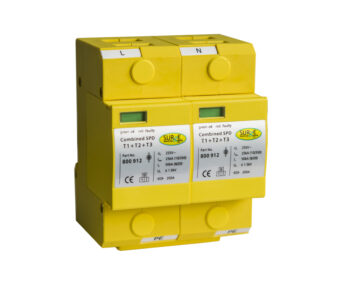 Surge Devices 800912 Surge Devices Type 1+2+3 50kA Single Phase SPD with Window Indication and Pluggable Modules