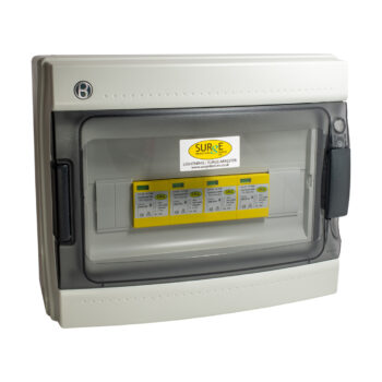 Surge Devices 800914ENC Surge Devices Type 1+2+3 100kA 3 Phase SPD with Window Indication and Pluggable Modules in IP65 Polycarbonate Enclosure