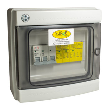 Surge Devices SY2-C40XLEDENCM Surge Devices Type 2 20kA/40kA 3 Phase SPD with LED Indication & 3P 32A MCB in IP65 Polycarbonate Enclosure
