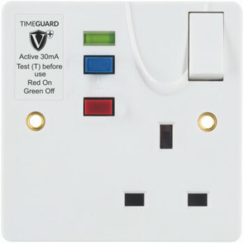 Timeguard RCD01WAVN Timeguard Valiance+ RCD Protected Active Single Gang Switched Socket - White 2