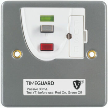 Timeguard RCD16MLN Timeguard Valiance+ RCD Protected Passive Single Gang Metal Fused Connection Unit 2