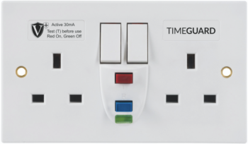 Timeguard RCDO5WAVN Timeguard RCD Protected Double Gang White Switched Socket – Active 2