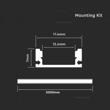 V-Tac 3355 LED Profile Surface Mounted Kit 3355 2