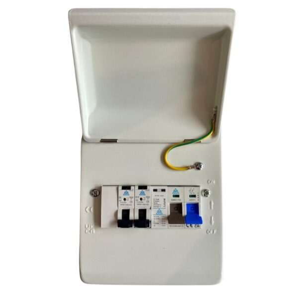 WCED 3 Way Garage Metal SPD Consumer Unit with 6/16A RCBOs