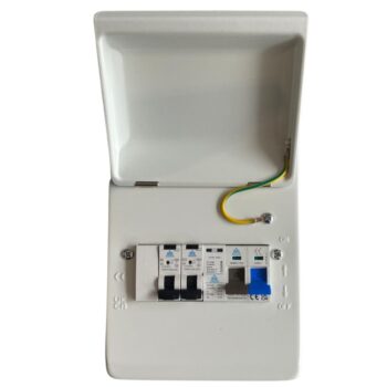 WCED 3 Way Garage Metal SPD Consumer Unit with 6/32A RCBOs