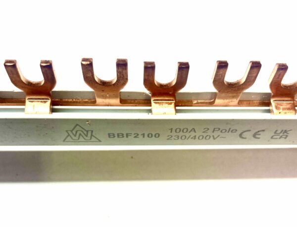 WCED BBF2100 WCED 2 Pole 100A Busbar Forked Type - 13 Ways