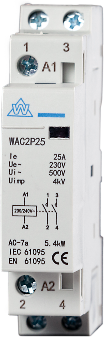 WCED WAC2P20 WCED 2 Pole 20A 2NO AC Contactor 1