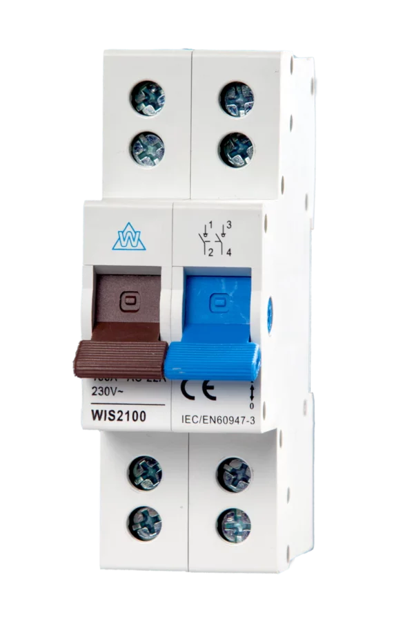 WCED WIS2100 WCED 100A 2P Double Screw Terminal Main Switch 1