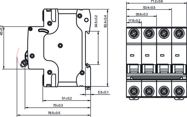 WCED WKB340C WCED 3 Pole 40A C Curve 10 kA MCB 2
