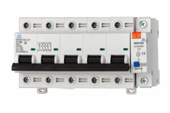WCED WKB5100C-ST WCED 100A C Curve 5 Pole MCB 10kA + 230V Shunt Trip 1
