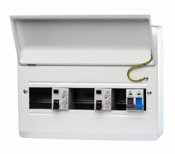 WCED WME18100TR WCED Metal Dual 100A Type A RCD Consumer Unit – 12 Usable Way