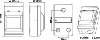 WCED WME4L/32 WCED Mini CU 4 Way Empty Enclosure 2