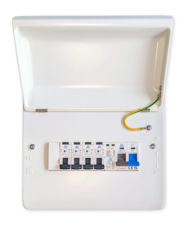 WCED WME8/SP/4RCBO WCED Consumer Unit Kit with SPD and 4 RCBOs 1