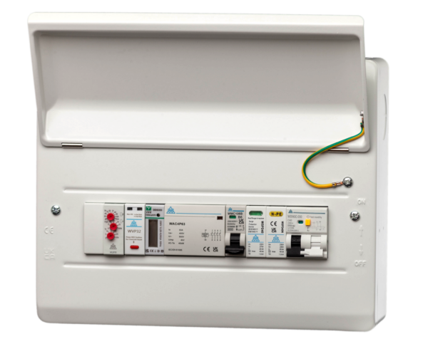 WCED WMEPME12/LBK PME Fault Detection Unit with Load Management 12 Mod c/w C40 RCBO Relays and SPD 1