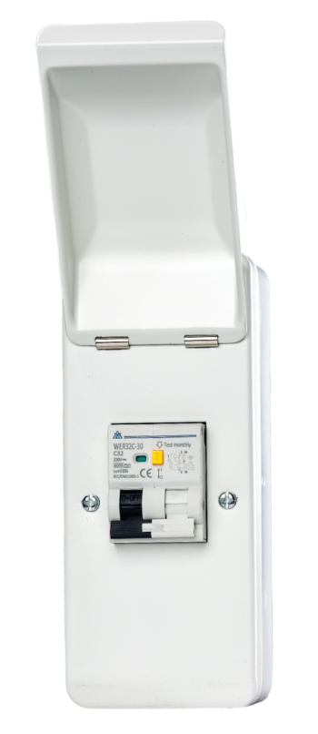 WCED WMEV232C WCED A-Type Electric Vehicle 2 Module Enclosure - 32A RCBO C Curve 1