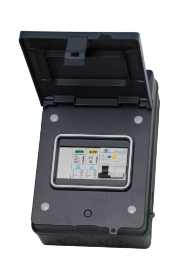 WCED WMIP40CSP IP65 Metal A Type 40A C Curve RCBO EV Protection Unit Plus Surge Protection 1