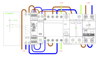 WCED WPEPME12/LB PME Fault Detection Unit IP65 with Load Management 12 Mod c/w C40 RCBO Relays and SPD 2