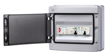 WCED WPEPME12/LB PME Fault Detection Unit IP65 with Load Management 12 Mod c/w C40 RCBO Relays and SPD 1