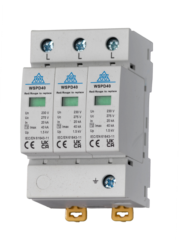 WCED WSPD340 WCED Type 2 20kA/40kA 3 Pole Surge Arrestor
