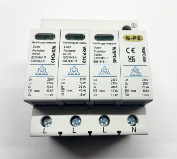 WCED WSPD440 WCED Type 2 20kA/40kA 3P+N Surge Arrestor 2