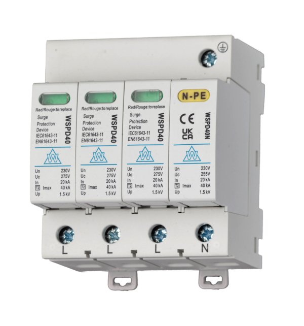 WCED WSPD440 WCED Type 2 20kA/40kA 3P+N Surge Arrestor 1