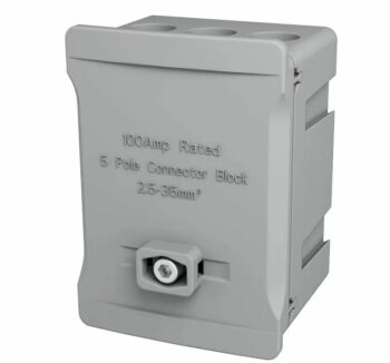 WCED WTB5-GY WCED Single Pole 100A Terminal Block - Grey