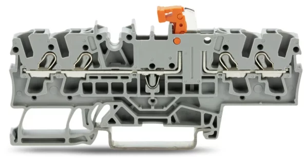 Wago 2002-1871 Wago 2002 4-Conductor Disconnect/Test Terminal Block - 2.5 mm² Grey 1