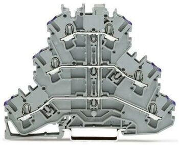 Wago 2002-3208 Wago 2002-3208 6-Conductor Through Triple-Deck Terminal Block - 2.5 mm² Grey 1