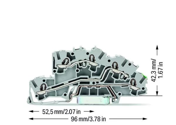 Wago 2003-7645 Wago 2003 Multilevel Installation Terminal Block with Operating Slots 2