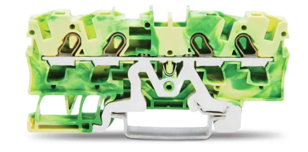 Wago 2004-1407 Wago 2004 4-Conductor Ground Terminal Block - 4 mm² Green-Yellow 1