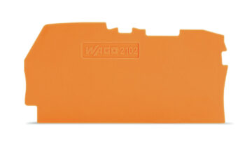 Wago 2102-1292 Wago End and Intermediate Plate - 0.8 mm Orange