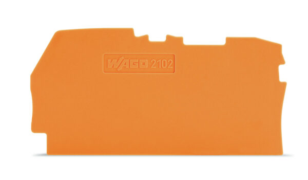 Wago 2102-1292 Wago End and Intermediate Plate - 0.8 mm Orange