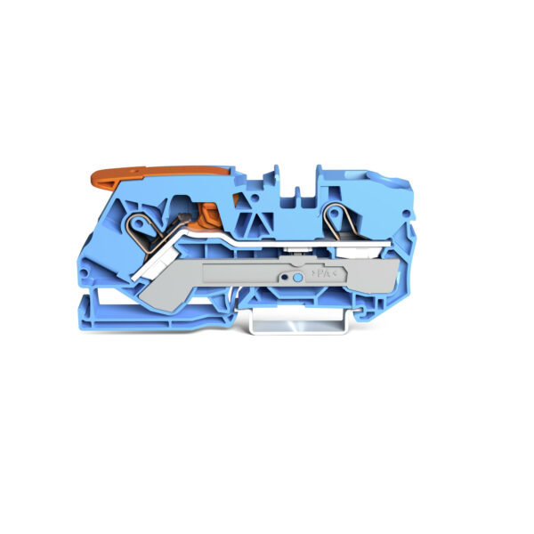 Wago 2110-1204 Wago 2110 2-Conductor Through Terminal Block with Lever and Push-In Cage Clamp - 800V 57A 10 mm² Blue 1