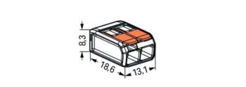 Wago 221-412 Wago 221-412 2 Way Lever Connector - Pack of 100 2