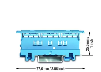 Wago 221-500/000-006 Wago 221-500/000-006 DIN Rail Mounting Carrier for 221 Series 4mm Blue - Pack of 1 2