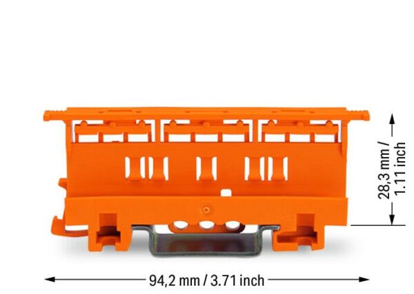 Wago 221-510 Wago Mounting Carrier 221-510 for 221 Series - 6 mm² - Pack of 1 3