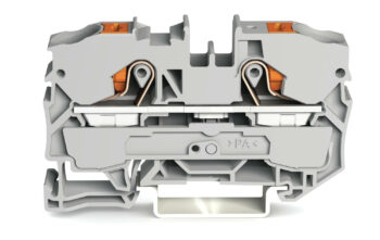Wago 2210-1201 Wago 2210 2-Conductor Through Terminal Block with Push-Button and Push-In Cage Clamp - 800V 57A 10 mm² Grey 1