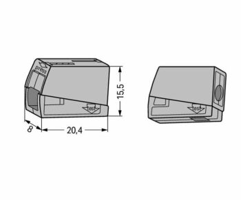 Wago 224-101 224-101 Wago Lighting Connector 2