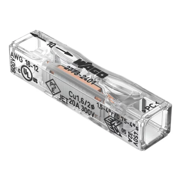 Wago 2773-2401 2773-2401 Wago Push Wire Inline Splicing Connector 4mm - Pack of 100 4