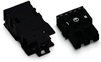 Wago 770-213/035-000 Wago Plug with Strain Relief Housing 3-pole 4.00 mm² - Black 1