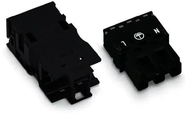 Wago 770-213/035-000 Wago Plug with Strain Relief Housing 3-pole 4.00 mm² - Black 1