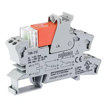 Wago 788-312 Wago 788 Relay Module with 2 Changeover Contacts - 24V DC 8A 2.5 mm² Grey 1