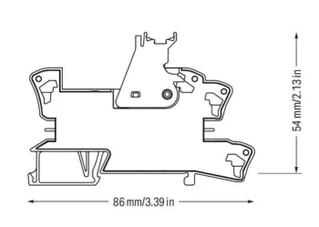 Wago 788-354 Wago 788 Relay Module with 1 Changeover Contact for Lamp Loads - 24V DC 16A 2.5 mm² Grey 2