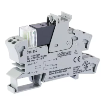 Wago 788-354 Wago 788 Relay Module with 1 Changeover Contact for Lamp Loads - 24V DC 16A 2.5 mm² Grey 1