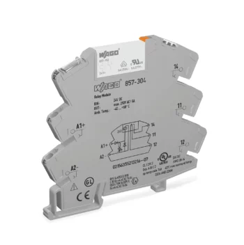 Wago 857-304 Wago 857 Relay Module with 1 Changeover Contact - 24V DC 6A 2.5mm² Grey 1