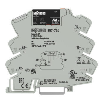 Wago 857-724 Wago 857 Solid-State Relay Module - 3A Grey - 24V DC Input - 0-24V DC Output 2