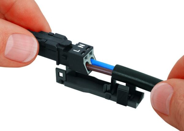 Wago 890-102 Wago WINSTA® MIDI Socket with Strain Relief Housing 2-pole Cod. A 1.50 mm² - Black 3