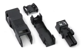Wago 890-102 Wago WINSTA® MIDI Socket with Strain Relief Housing 2-pole Cod. A 1.50 mm² - Black 1