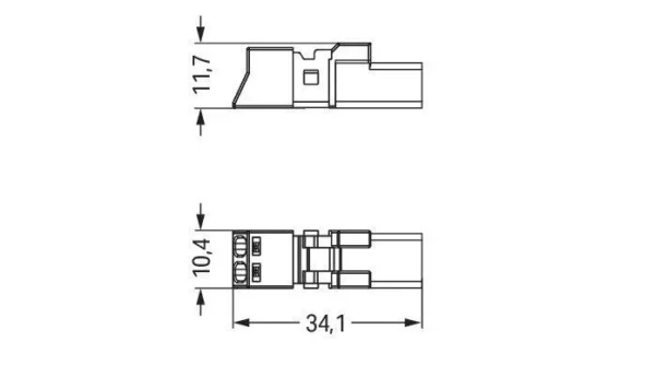 Wago 890-1112 Wago Plug 2-pole Cod. I 1.50 mm² - Blue 3