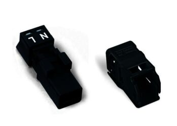 Wago 890-212/342-000 Wago WINSTA® MIDI Plug with Strain Relief Housing 2-pole Cod. A 1.50 mm² - Black 1